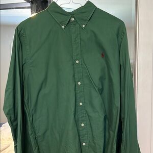 Polo by Ralph Lauren Green Dress Shirt Classic Button-Down